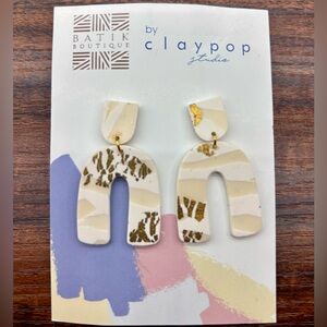Handcrafted Batik Boutique Polymer Clay Earrings